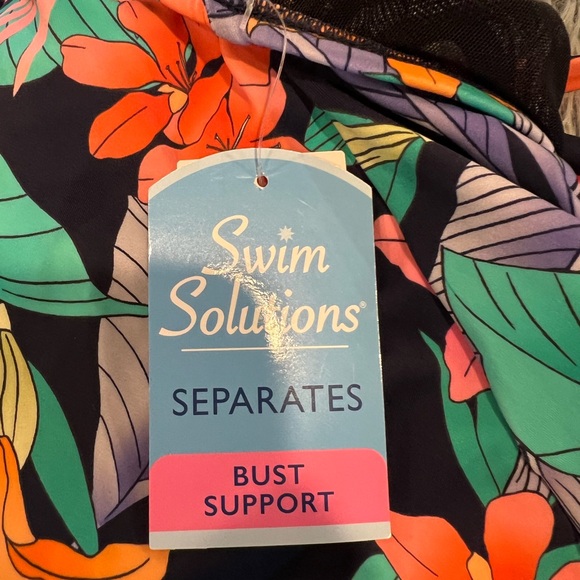 Swim Solutions Princess Seam Hi Low Tankini Top in Havana Nights (8) - Picture 7 of 8